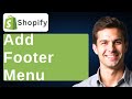 How To Add Footer Menu In Shopify 2026 Guide