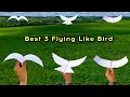 best 3 flying bird plane (most popular) paper plane like bird, how to make notebook bird plane, easy