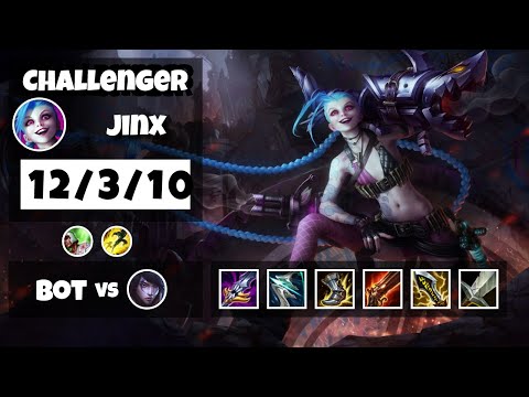Jinx 11.8 Gameplay Challenger Replay Bot Lane - S11 (12/3/10) - NA