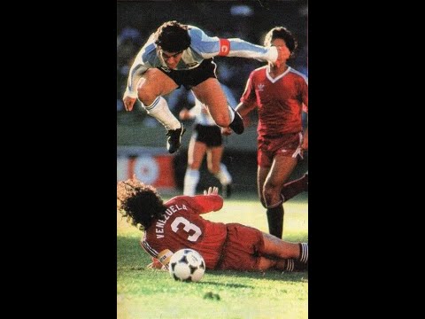 MAradona -  09/06/1985 Argentina 3 - Venezuela 0 - Eliminatorias Mexico 86   Jugadas de Diego /goles