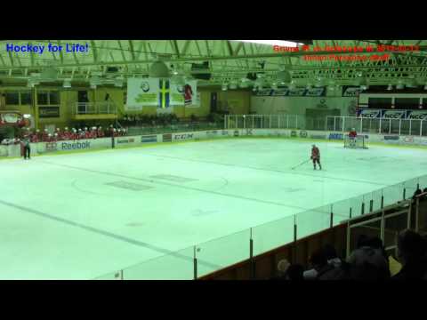 Grums' No 9 Johan Persson got felled and then awarded with a penalty shot. And he scored!