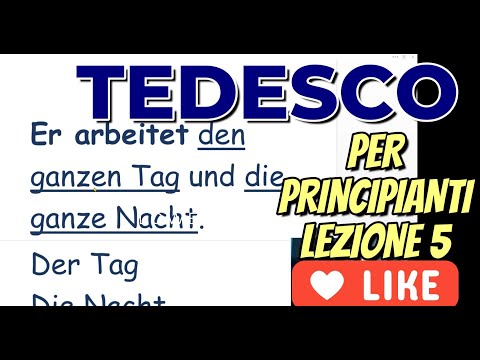 TEDESCO PER PRINCIPIANTI - LEZIONE 5 - FRASI E PAROLE FACILI