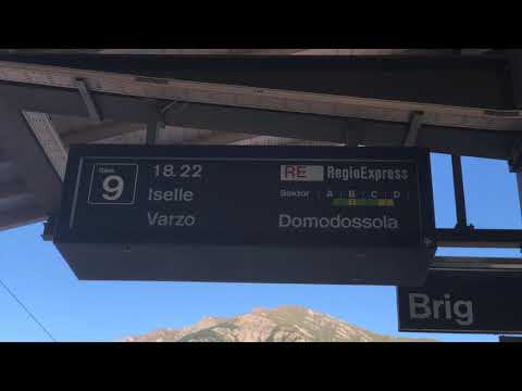 SBB Ansage / annuncio FFS - RE Brig – Domodossola (De, It, En)