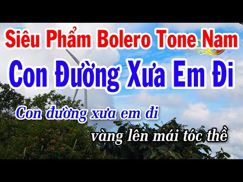 Karaoke Siêu Phẩm Bolero Tone Nam Hay Nhất 2023 | Con Đường Xưa Em Đi | Đường Tím Bằng Lăng