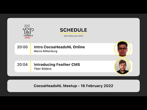 CocoaHeadsNL Online Meetup, 16 February 2022 thumbnail