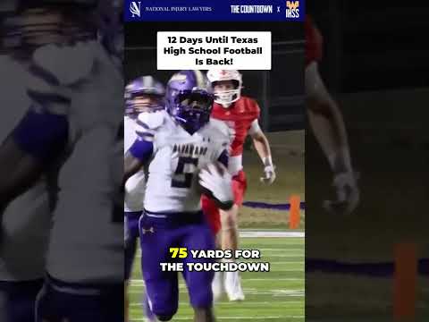 Posting 1 play every day until Texas High School Football is back! 12 Days left!