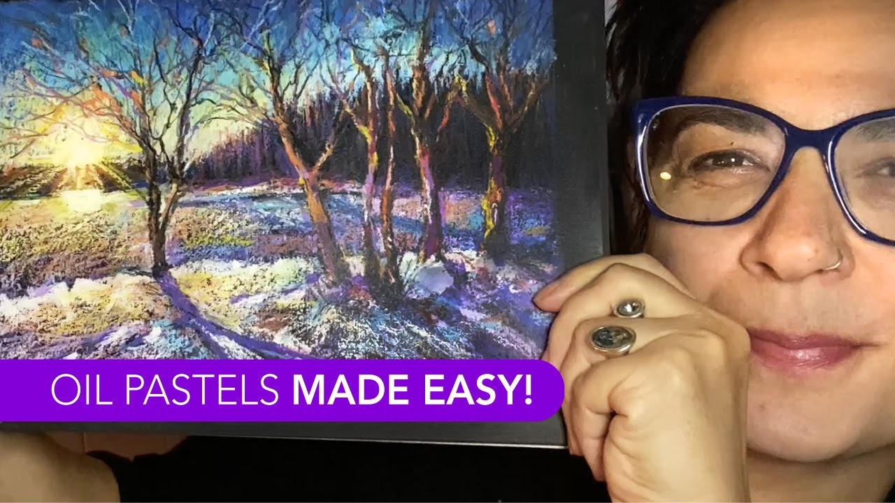 Oil Pastel Winter Landscape for All!