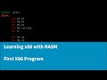 Learning X86 With NASM Making Your First Program