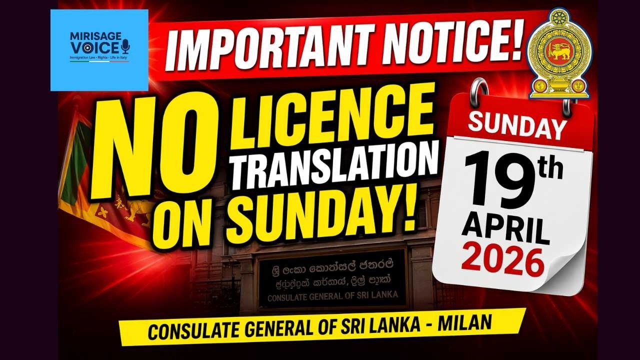 License translation services will NOT be available on Sunday.