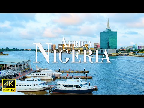 FLYING OVER NIGERIA - Relaxing drone movie with surrounding nature in 4K + Music helps reduce stress