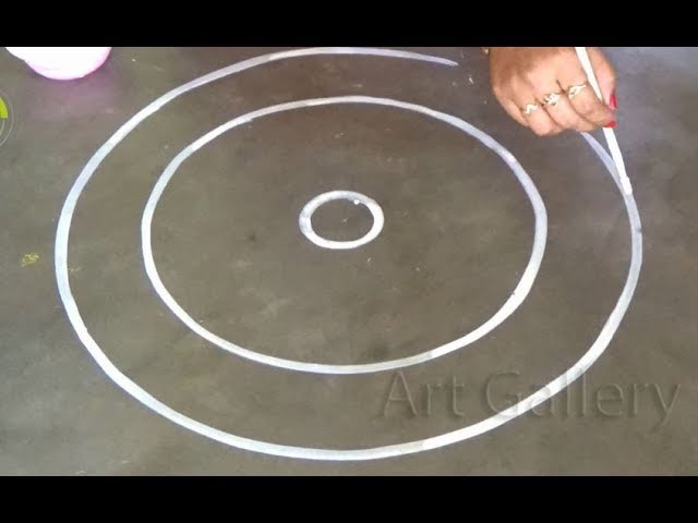 Beautiful and big alpana rangoli design