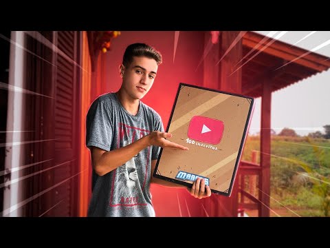 GANHEI UMA PLACA DE 100 INSCRITOS DO YOUTUBE!!!  * especial *
