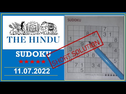 How to Solve 5 Star Hindu  Sudoku Jul 11 2022 -  Step By Step Solution