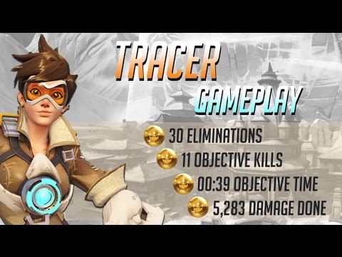 Overwatch — Tracer Gameplay — Tyrannosaurus Racer (No Commentary)