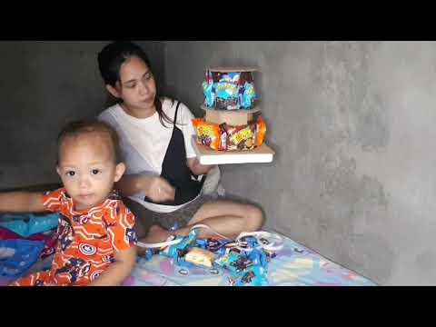 DIY candy cake and Simple preparation for my baby 2nd birthday.