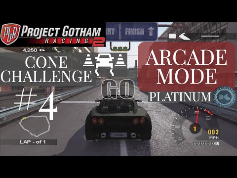 Project Gotham Racing 2 Arcade Mode Platinum  |  Let's Play  |  Cone Challenge #4
