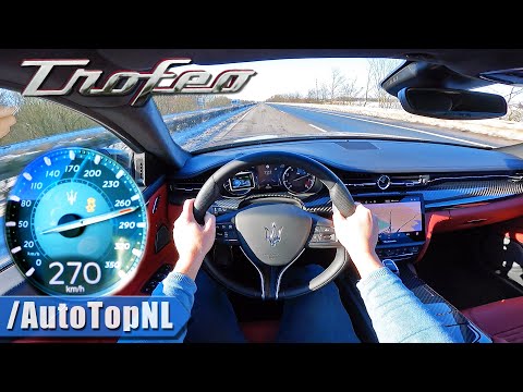 Maserati Quattroporte Trofeo 580HP V8 on AUTOBAHN [NO SPEED LIMIT] by AutoTopN