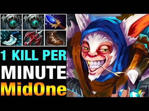 1 KILL PER MINUTE - MidOne 9k MMR Plays Meepo - Dota 2