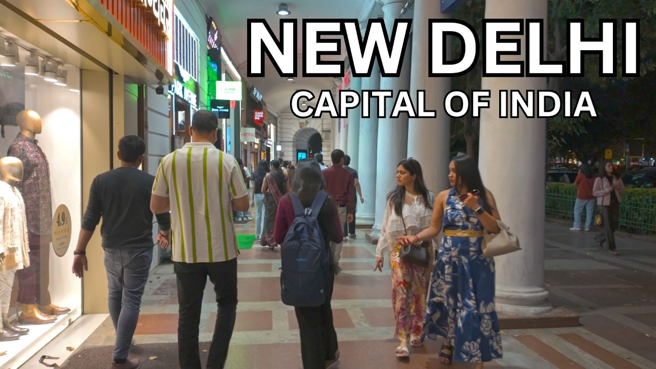Immersive street-level walking tour through New Delhi (Daily Life 2), India, showcasing authentic urban landscapes, local architecture, and the vibrant atmosphere of the city's neighborhoods