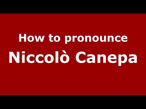 How to pronounce Niccolò Canepa (Italian/Italy)  - PronounceNames.com