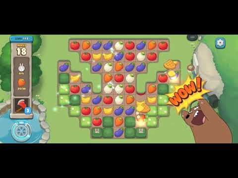 [Gameplay] We Bare Bears Match3 - Level 112 (No Boosters)