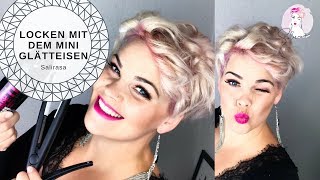 Locken für ganz kurze Haare | Kurzhaarfrisur locken mit dem Mini Glätteisen by Salirasa