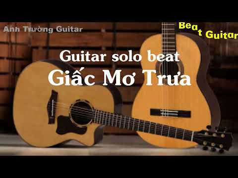 Karaoke Giấc Mơ Trưa - Thùy Chi Guitar Solo Beat Acoustic | Anh Trường Guitar