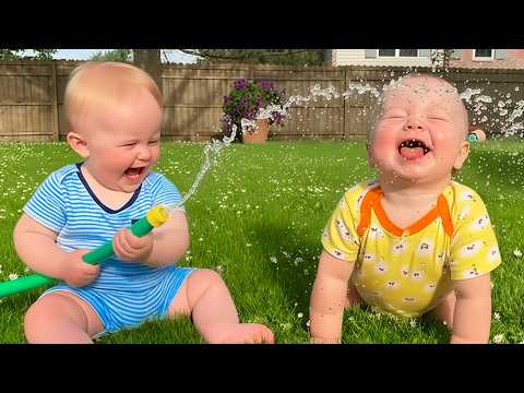 When Baby Making A Splash: Funny And Cute Babies Outdoor Videos || COOL PEACHY🍑