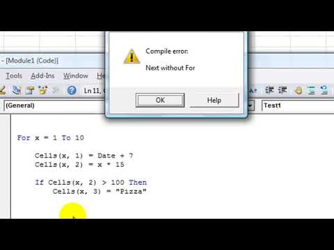 Excel VBA Basics #4   IF THEN statements within the FOR NEXT loop