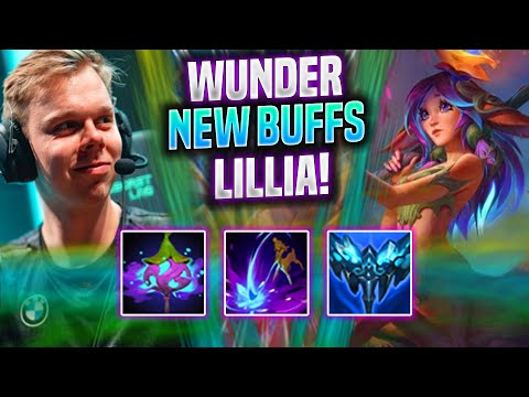WUNDER PERFECT GAME WITH LILLIA NEW BUFFS! - FNC Wunder Plays Lillia Top vs Vayne! | Season 2022