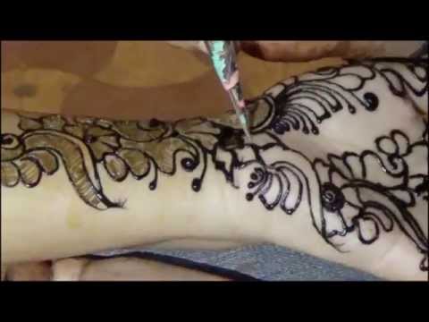 black red shaded mehndi design arabic henna tutorial by mehndi artistica