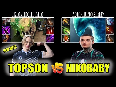 TOPSON UNDERLORD VS NIKOBABY MORPHLING - BATTLE OF THE PRO'S - DOTA 2 DOTA 2
