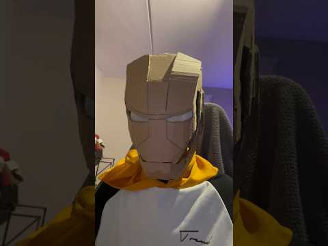 Iron man Helmet is Finished!!!(uncoloured) #cardboard #cosplay #ironman #cardboardcraft