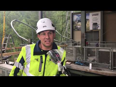 Arbeiten an der Felskinnbahn