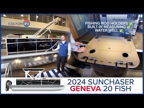 2024 Sunchaser Geneva 20 Fish Walkthrough Tour - Pontoon Fishing Boat!