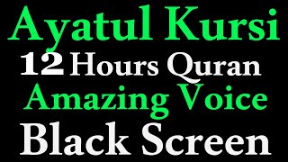 12 Hours Quran Ayatul kursi | Ayatul Kursi | AYAT UL KURSI  Soothing Quran Recitation | Black Screen