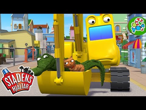 Grävarn trasslar till det -  Stadens Hjältar | Bilar Tecknad för barn | Fordon Barnprogram