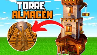 La Meor TORRE ALMACÉN perfecta para SURVIVAL /tutorial paso a paso.