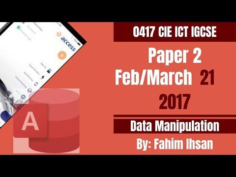 IGCSE ICT/0417/P21 2017 Feb - March (Database )