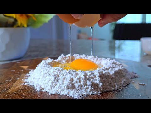 Add 1 egg to flour for an easy PASTA FOR ONE | Easy PASTA recipe from scratch!