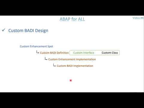 Video 8: ABAP Enhancements - Custom BADI with Filter Option