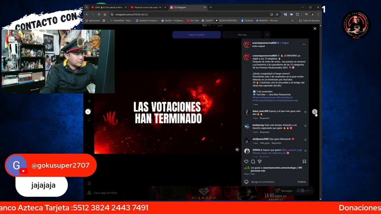 PREMIOS PARANORMALES EN VIVO !
