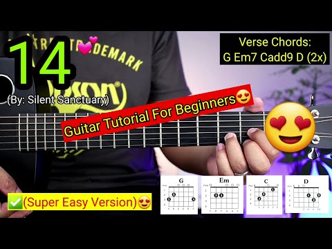 14 - Silent Sanctuary (Super Easy Chords)😍 | Guitar Tutorial