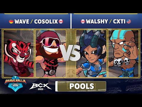 wave & Cosolix vs. Walshy & cxti - Pools - Brawlhalla World Championship 2022