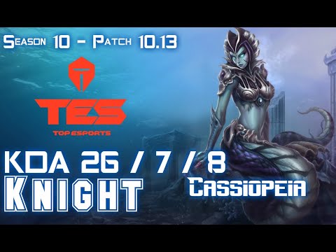 TES Knight CASSIOPEIA vs KARMA Mid - Patch 10.13 KR Ranked