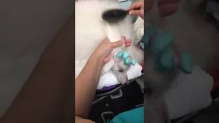 Poodle Long top knot Hair brush & care