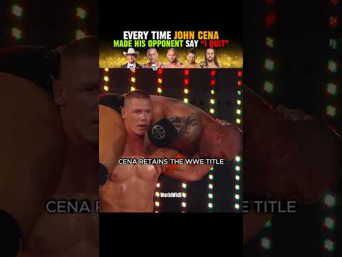 Every Time John Cena Made His Opponent Say “I Quit  #wwe #johncena
