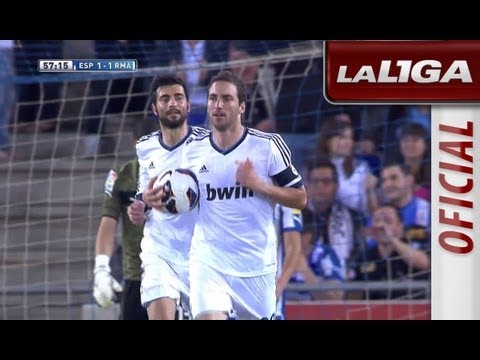 Gol de Higuaín (1-1) en el RCD Espanyol - Real Madrid - HD