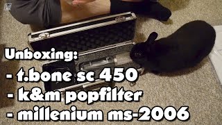 Video thumbnail for T.Bone SC 450 USB, Millenium MS-2006 Stativ und K&M Popfilter ausgepackt | Unboxing by Schneemann Tutorials