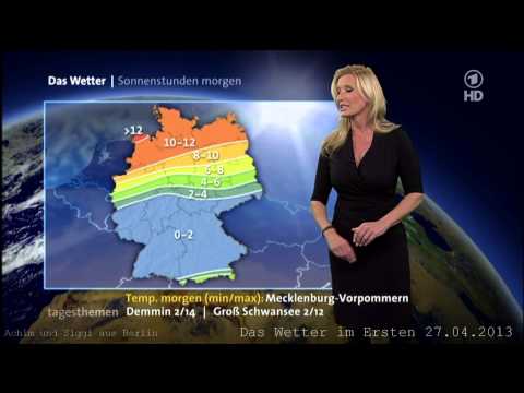 Claudia Kleinert 27.04.2013 Das Wetter im Ersten ARD HD - April weather